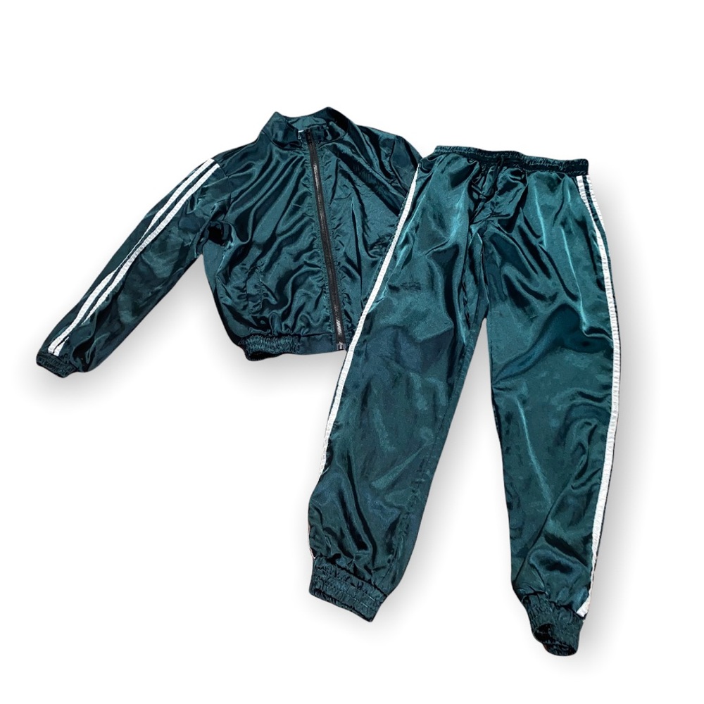 Green track suit